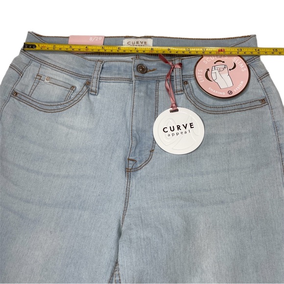 Curve Appeal Jeans High Rise Wide Leg Sz 8 - Picture 10 of 12